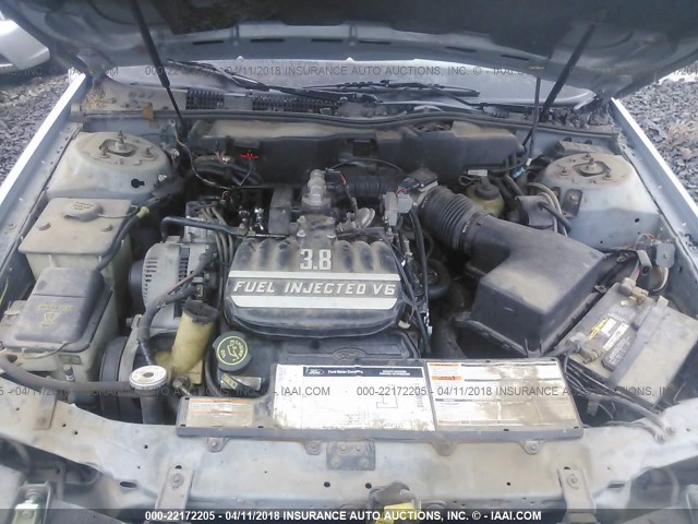 1FALP5248PG188831 - 1993 FORD TAURUS GL BLUE photo 10