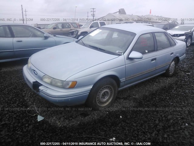 1FALP5248PG188831 - 1993 FORD TAURUS GL BLUE photo 2