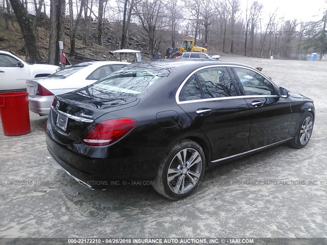 55SWF4KB6FU000866 - 2015 MERCEDES-BENZ C 300 4MATIC BLACK photo 4