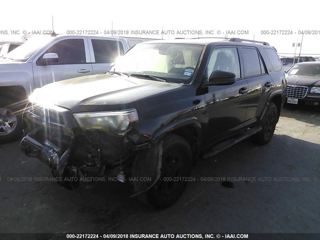 JTEBU5JR8G5307707 - 2016 TOYOTA 4RUNNER SR5 PREM/LTDL/TRAIL/TRD BLACK photo 2