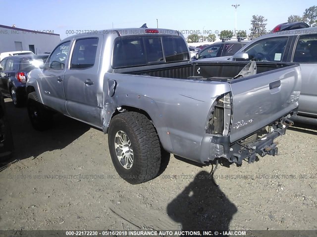 5TFJU4GN1FX087408 - 2015 TOYOTA TACOMA DOUBLE CAB PRERUNNER GRAY photo 3