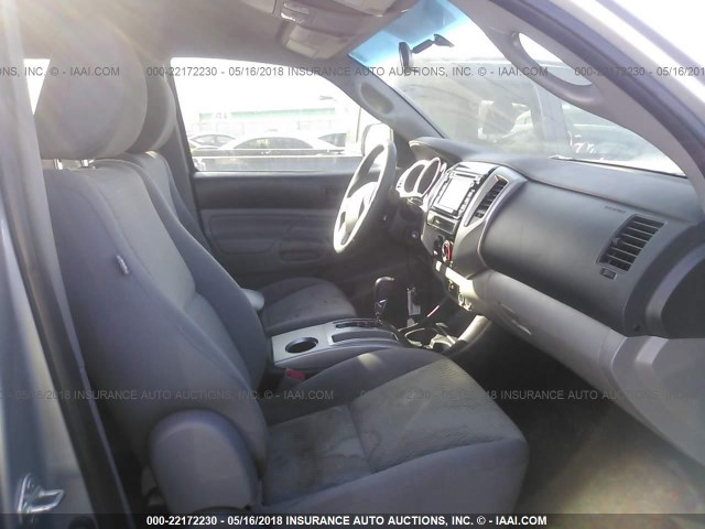 5TFJU4GN1FX087408 - 2015 TOYOTA TACOMA DOUBLE CAB PRERUNNER GRAY photo 5