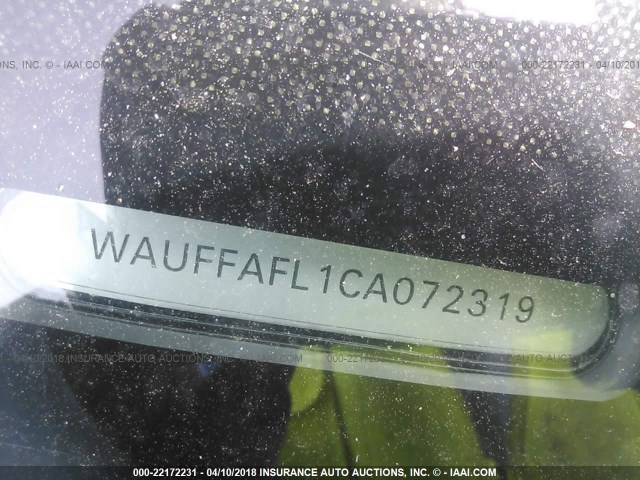 WAUFFAFL1CA072319 - 2012 AUDI A4 PREMIUM PLUS WHITE photo 9