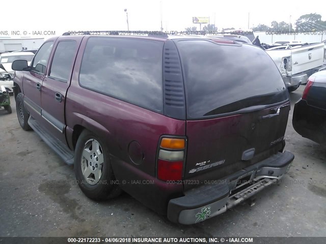 3GNEC16Z24G127057 - 2004 CHEVROLET SUBURBAN C1500 MAROON photo 3