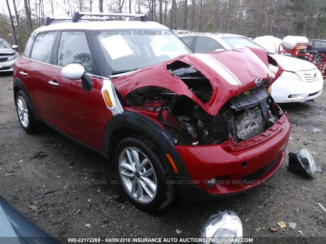 WMWZB3C56EWR41044 - 2014 MINI COOPER COUNTRYMAN RED photo 1