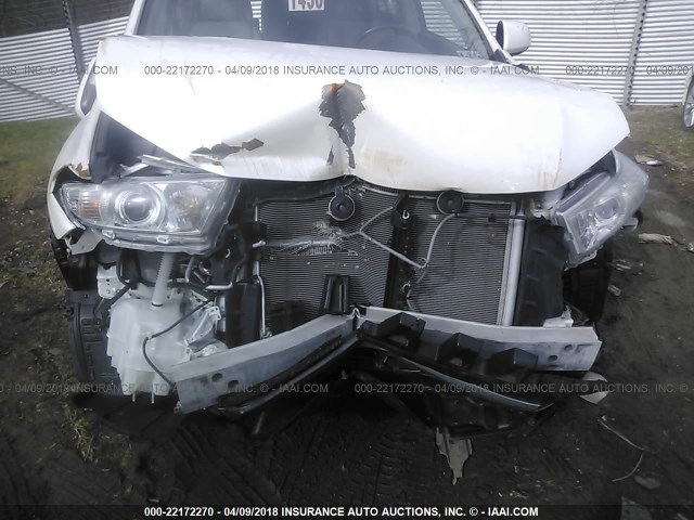 5TDDK3EH3DS242683 - 2013 TOYOTA HIGHLANDER LIMITED WHITE photo 6