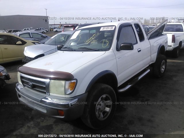 4TAWN72N6XZ553945 - 1999 TOYOTA TACOMA XTRACAB WHITE photo 2