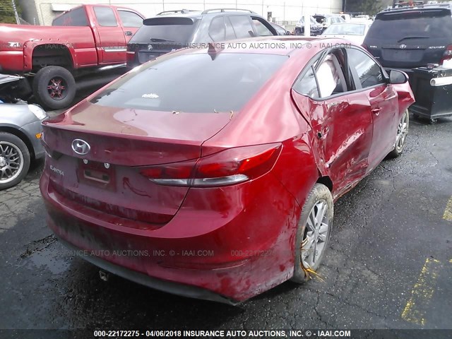 KMHD84LF2HU229667 - 2017 HYUNDAI ELANTRA SE/VALUE/LIMITED RED photo 4