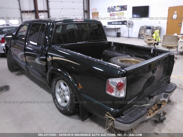 1GCDT13W82K110123 - 2002 CHEVROLET S TRUCK S10 GREEN photo 3