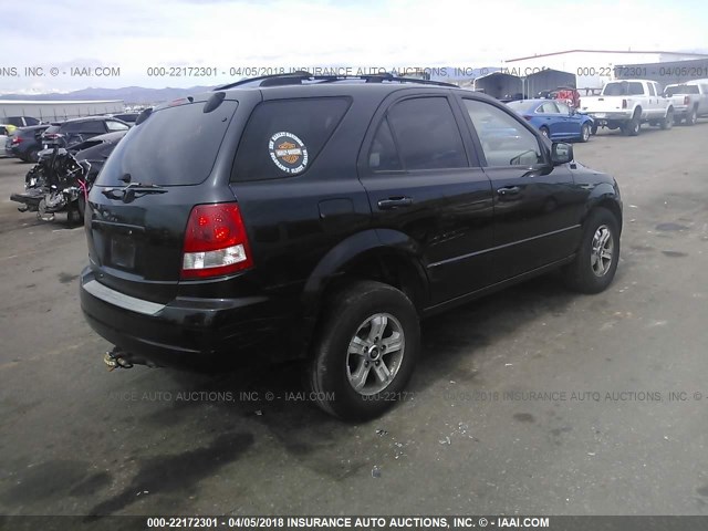 KNDJC733645186873 - 2004 KIA SORENTO EX/LX BLACK photo 4