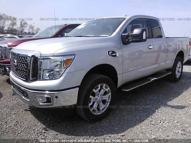 1N6BA1C40HN533620 - 2017 NISSAN TITAN XD SV/PRO-4X SILVER photo 2