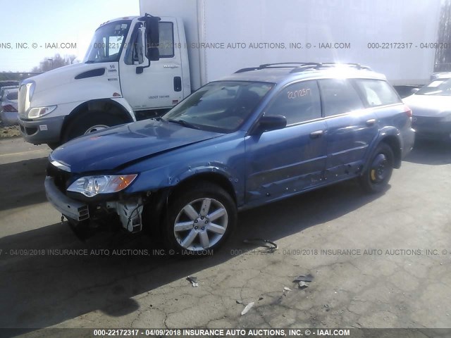 4S4BP61C787335965 - 2008 SUBARU OUTBACK 2.5I BLUE photo 2