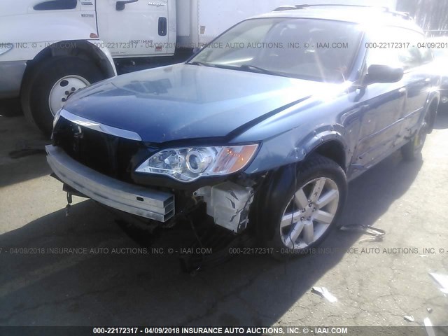 4S4BP61C787335965 - 2008 SUBARU OUTBACK 2.5I BLUE photo 6