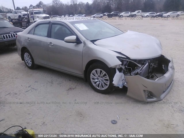 4T1BF1FK5EU805140 - 2014 TOYOTA CAMRY L/SE/LE/XLE TAN photo 1