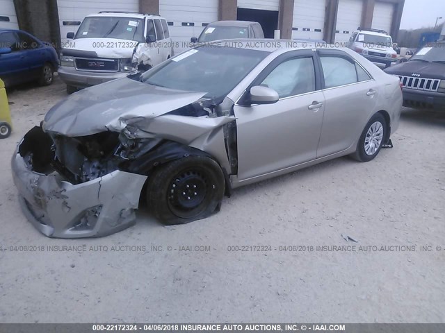 4T1BF1FK5EU805140 - 2014 TOYOTA CAMRY L/SE/LE/XLE TAN photo 2