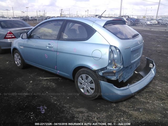 KMHCM3AC5AU150719 - 2010 HYUNDAI Accent BLUE/GS Light Blue photo 3