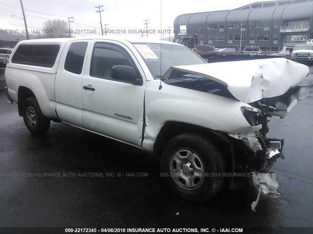 5TETX4CNXAZ696827 - 2010 TOYOTA TACOMA ACCESS CAB WHITE photo 1