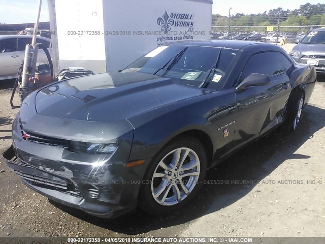 2G1FB1E31F9252795 - 2015 CHEVROLET CAMARO LS GRAY photo 2