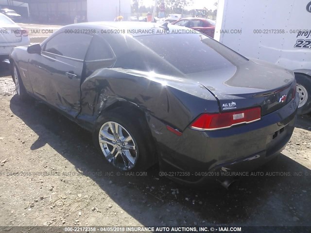 2G1FB1E31F9252795 - 2015 CHEVROLET CAMARO LS GRAY photo 3