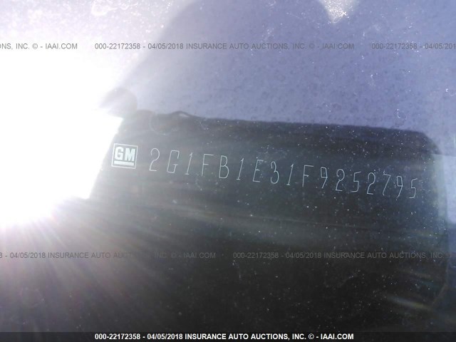 2G1FB1E31F9252795 - 2015 CHEVROLET CAMARO LS GRAY photo 9