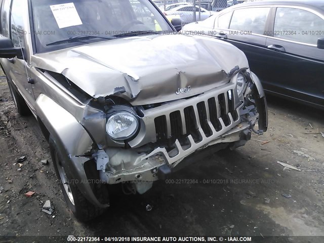 1J4GL58K44W159996 - 2004 JEEP LIBERTY LIMITED GOLD photo 6