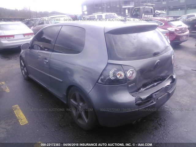 WVWEV71K17W215605 - 2007 VOLKSWAGEN NEW GTI GRAY photo 3