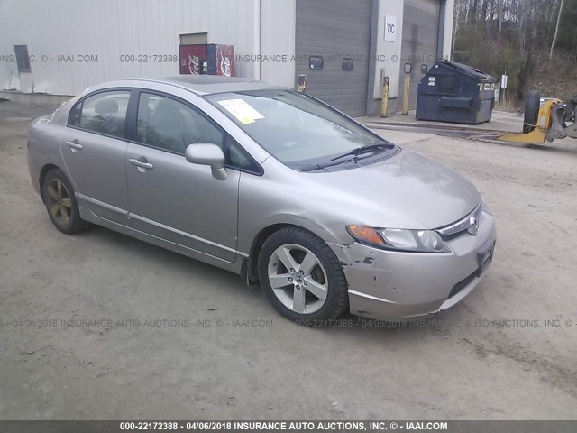 1HGFA16856L124980 - 2006 HONDA CIVIC EX BROWN photo 1