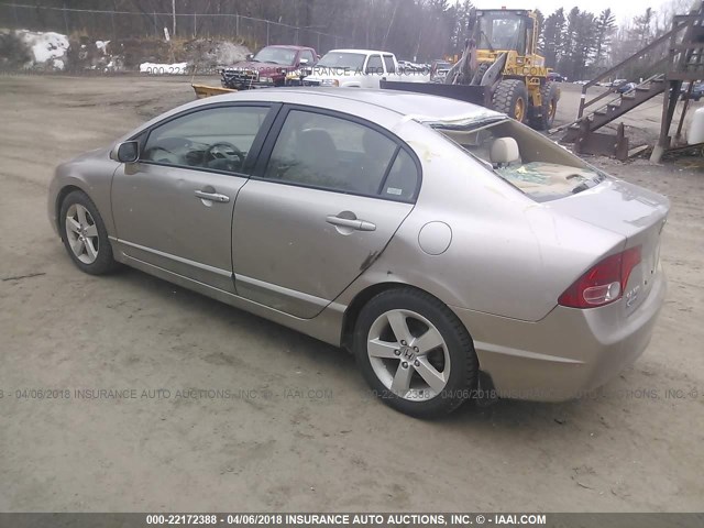 1HGFA16856L124980 - 2006 HONDA CIVIC EX BROWN photo 3