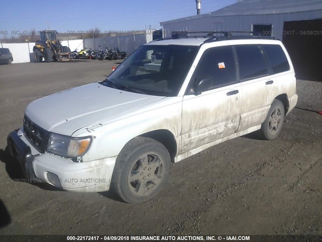 JF1SF6552WG705726 - 1998 SUBARU FORESTER S WHITE photo 2