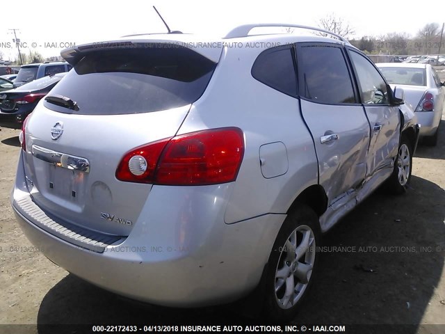 JN8AS5MV8BW685449 - 2011 NISSAN ROGUE S/SV/KROM SILVER photo 4