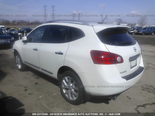 JN8AS5MV2CW409396 - 2012 NISSAN ROGUE S/SV WHITE photo 3