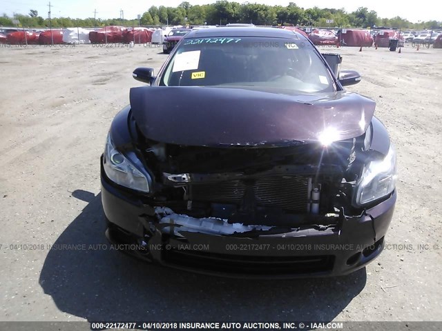 1N4AA5AP2CC834158 - 2012 NISSAN MAXIMA S/SV MAROON photo 6