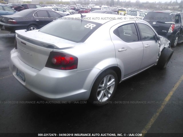 1B3BD1FG7BN507184 - 2011 DODGE AVENGER MAINSTREET SILVER photo 4