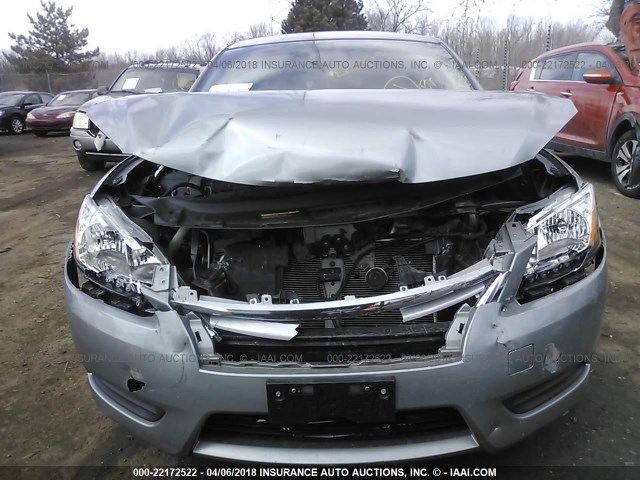 3N1AB7AP7DL563190 - 2013 NISSAN SENTRA S/SV/SR/SL GRAY photo 6