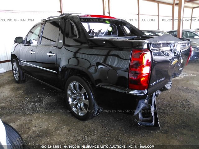 3GNTKGE70CG217254 - 2012 CHEVROLET AVALANCHE LTZ BLACK photo 3