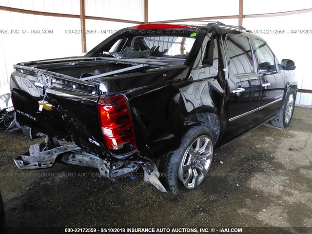 3GNTKGE70CG217254 - 2012 CHEVROLET AVALANCHE LTZ BLACK photo 4