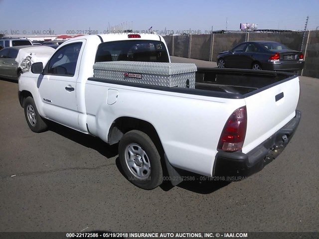 5TENX22NX7Z400809 - 2007 TOYOTA TACOMA WHITE photo 3