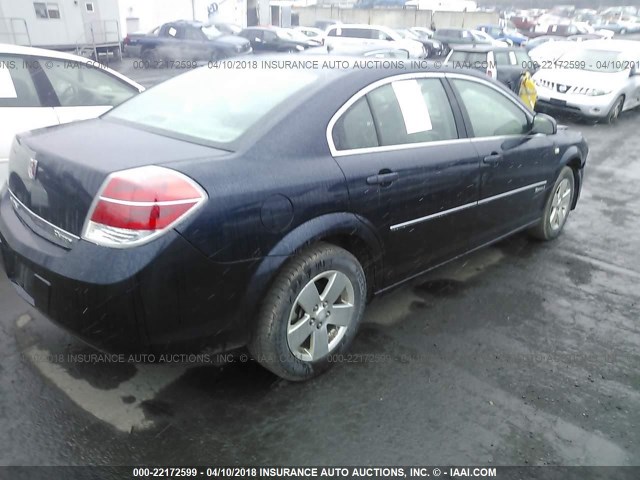 1G8ZR57577F295854 - 2007 SATURN AURA GREEN LINE Dark Blue photo 4