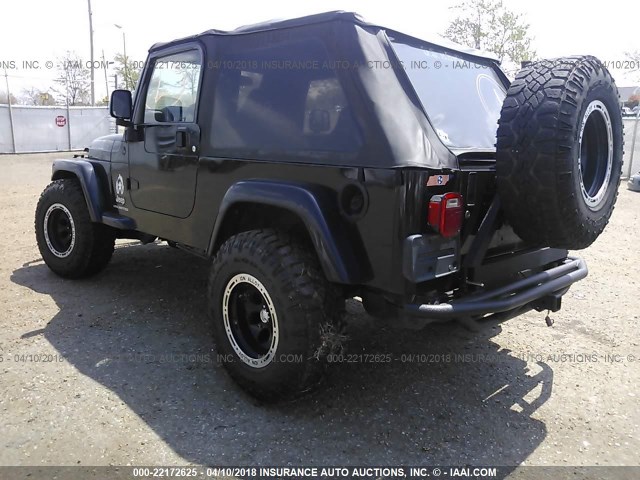 1J4FA44SX5P342736 - 2005 JEEP WRANGLER / TJ UNLIMITED BLACK photo 3