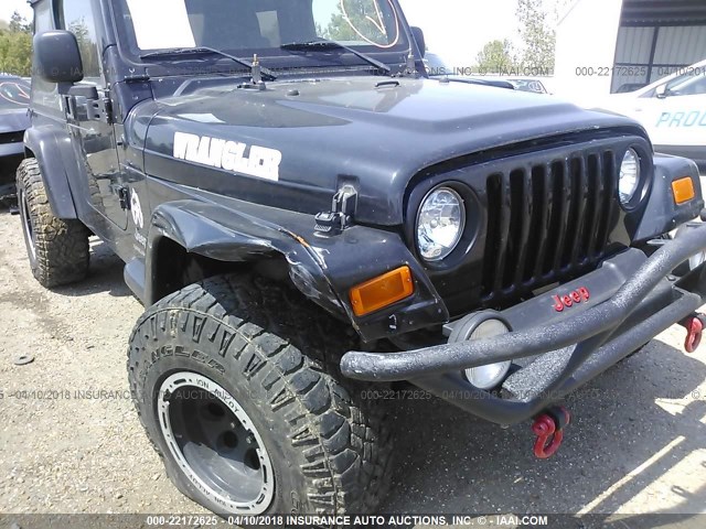 1J4FA44SX5P342736 - 2005 JEEP WRANGLER / TJ UNLIMITED BLACK photo 6