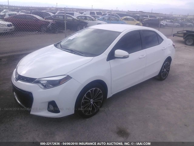 5YFBURHE1GP389071 - 2016 TOYOTA COROLLA L/LE/LE PLS/PRM/S/S PLS WHITE photo 2