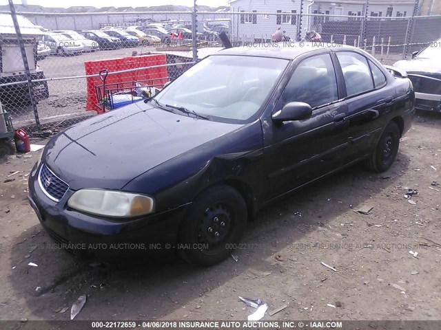 3N1CB51D11L480109 - 2001 NISSAN SENTRA XE/GXE BLACK photo 2