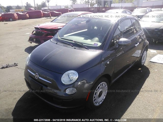 3C3CFFAR3GT180250 - 2016 FIAT 500 POP GRAY photo 2