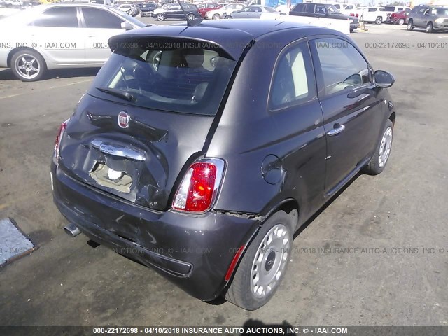 3C3CFFAR3GT180250 - 2016 FIAT 500 POP GRAY photo 4