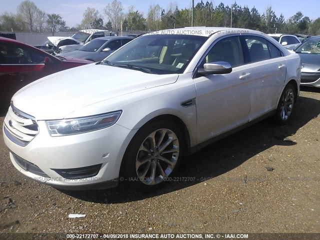 1FAHP2F86DG230216 - 2013 FORD TAURUS LIMITED WHITE photo 2