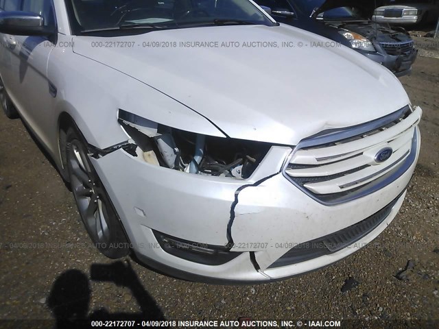 1FAHP2F86DG230216 - 2013 FORD TAURUS LIMITED WHITE photo 6