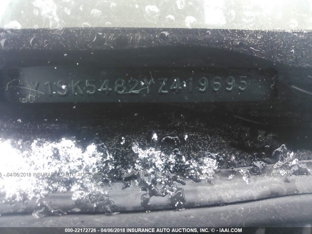 1Y1SK5482YZ419695 - 2000 CHEVROLET GEO PRIZM LSI GOLD photo 9