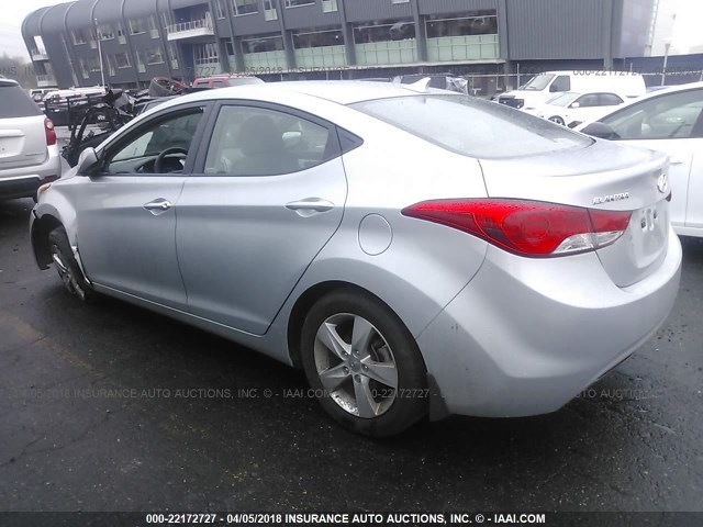 5NPDH4AE7DH411383 - 2013 HYUNDAI ELANTRA GLS/LIMITED SILVER photo 3