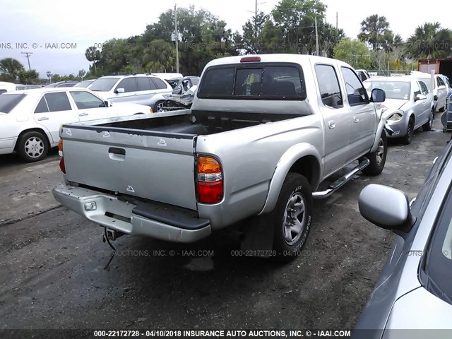 5TENM92N81Z824160 - 2001 TOYOTA TACOMA PRERUNNER 灰色 照片 4