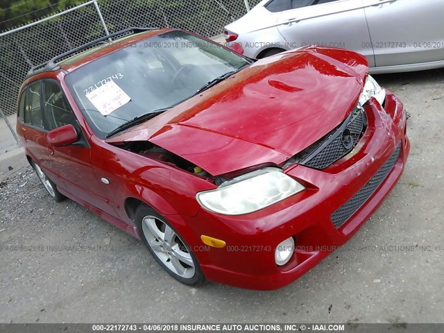 JM1BJ246031106785 - 2003 MAZDA PROTEGE PR5 RED photo 1